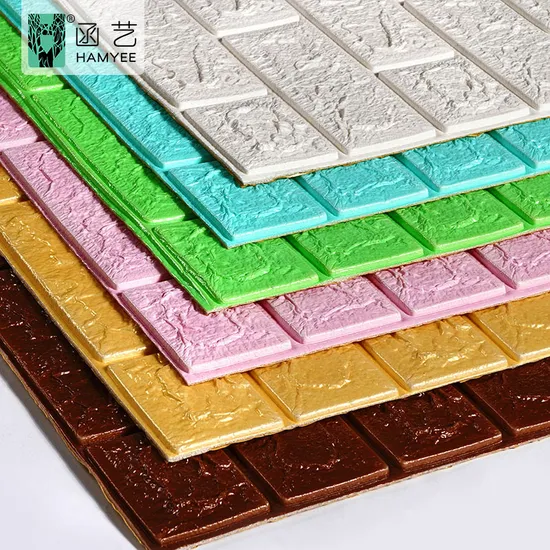 Factory Supply Self Adhesive Wall Stickers Home Decor PE Foam Brick Wall Paper Soundproof DIY 3D Stone Wallpaper