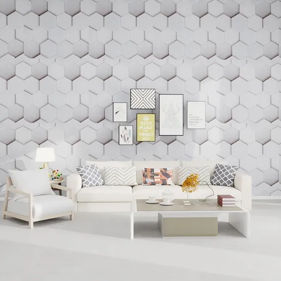Wholesale Customizable 3D Brick Pattern Marble Wall Paper Waterproof PVC Vinyl for Modern Interior Design Wallpaper