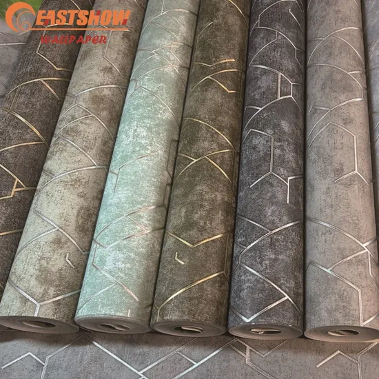 3D Exquisite Design Gold Foil Vermiculite Decorative Paper PVC Clothing Store Wallpaper for Stylish Interiors