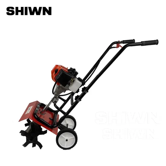 Shiwn Agricultural Walking Tractor Power Gasoline Weeder Garden Mini Tiller