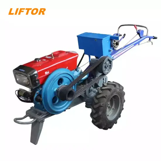 Liftor Manufacturers Philippines South Africa Dubai Price Gasoline Mini 12HP 20HP Power 2 Wheel Tiller Hand Walking Tractor