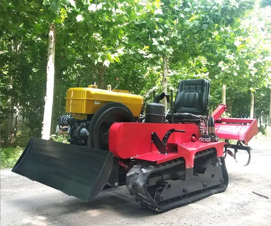 Agricultural Seated Type Small Crawler Diesel Power Rotary Cultivator Tiller