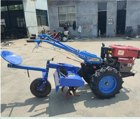 8 HP Diesel Walking Tractor Drives The Rotary Tiller