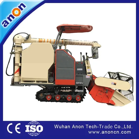 Anon High Quality Full Feed Crawler Type Rice Corn Wheat Combine Harvester