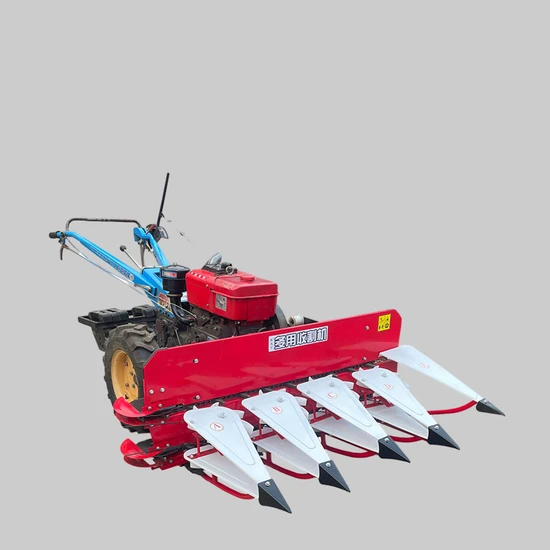 Walk-Behind Tractor Belt Output Mounted Wheat Windrower Harvester
