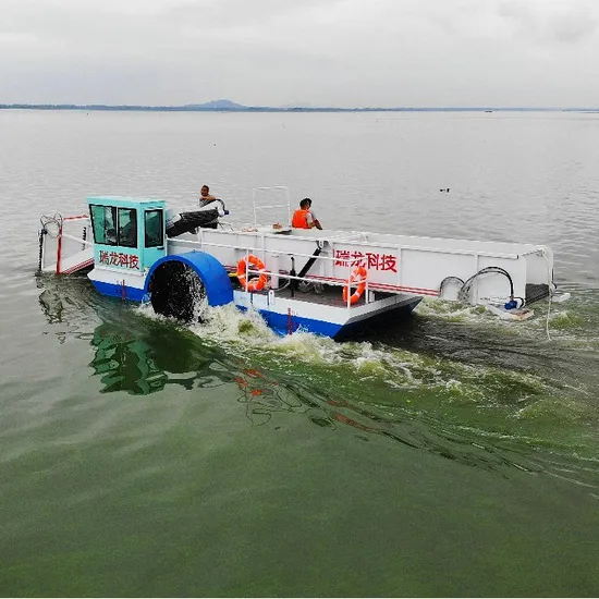 River Lake Water Weed Harvester Aquatic Hyacinth Harvester Floating Trash Skimmer
