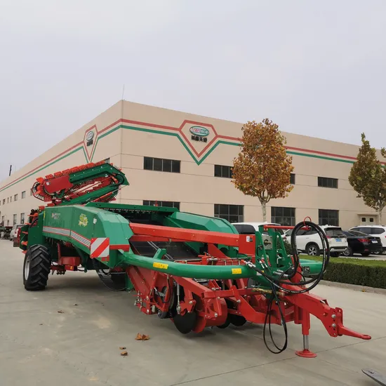 Powerful Tractor Available Depth Limited Wheel Equipped Potato Combine Harvester
