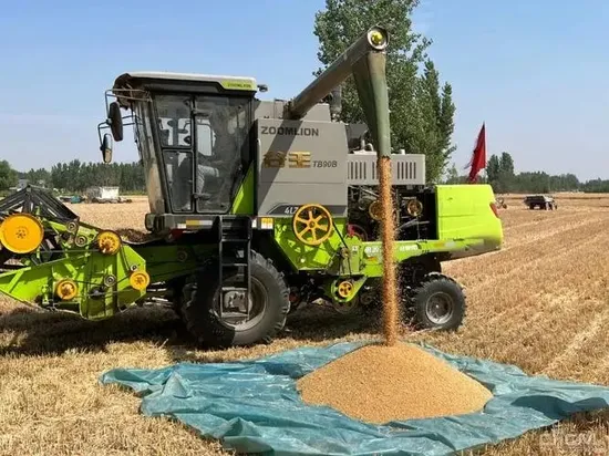 Chinese Top Brand Zoomlion Te100 Combine Harvester Wheat Corn Double Headers Can Be Boxed in Container