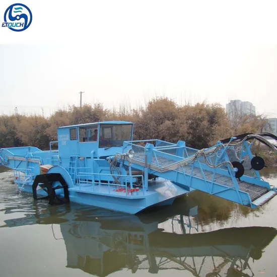 High Efficiency Low Price Hydraulic Control Aquatic Weed Water Hyacinth Grass Harvester