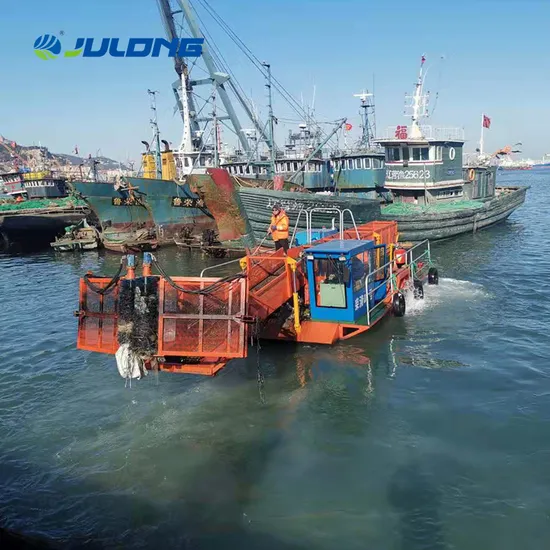 River Floating Plastics Wastes Removal Vessel Trash Skimmer Boat