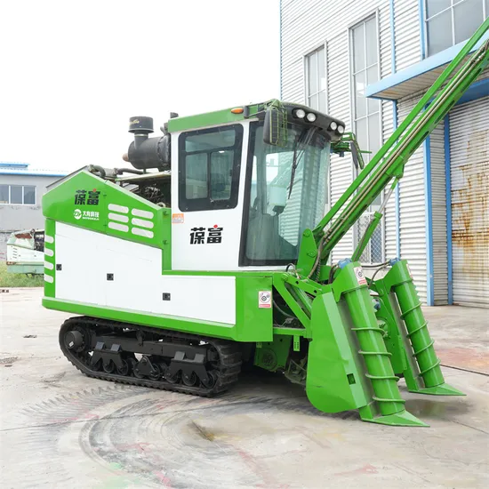 China Durable Single Line Operation 95kw Hydraulic Crawler Grab Agricultural Harvesting Small Sugarcane Harvester