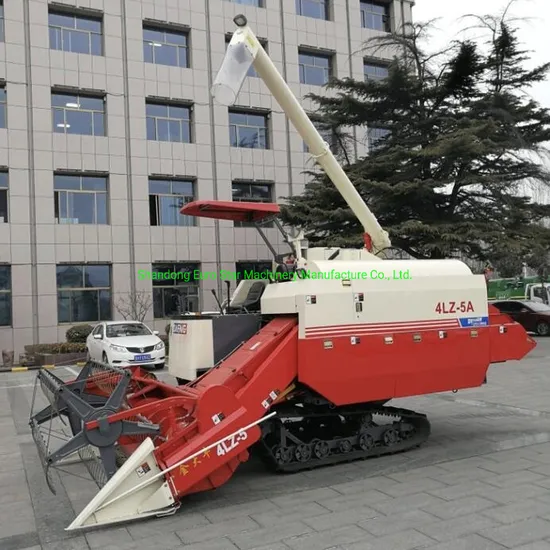 4lz-5 Rice Harvester Grain Combine Soybean Millet Wheat Barley Small Mini Manual Full Feeding Paddy China Agriculture Farm Machinery