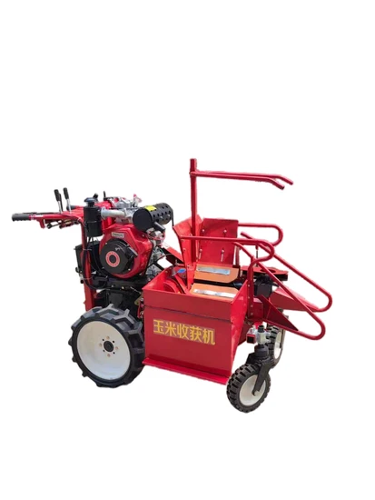 Agricultural Implements Walking Tractor One Row Mini Maize Corn Harvester Machine