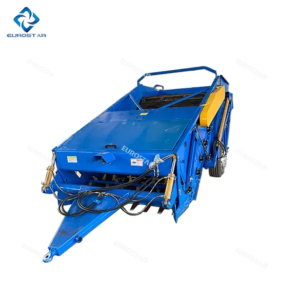 Rock Picker with Rock Collection Boxes Matched with Tractor