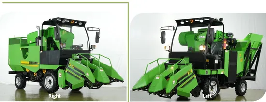 Green Color Cabin Kind 2/3/4 Row Corn Harvester Easy Use with 4WD
