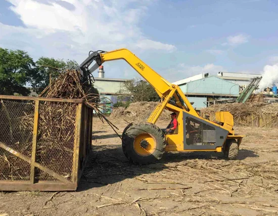 Hongyuan Three Wheel Sugarcane Loader with Rotating Grab with Cheap Price