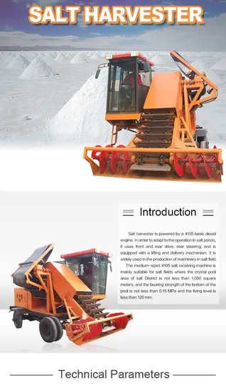 Price of Sea Salt Harvesting Machine Salt Combine Harvester with Crusher