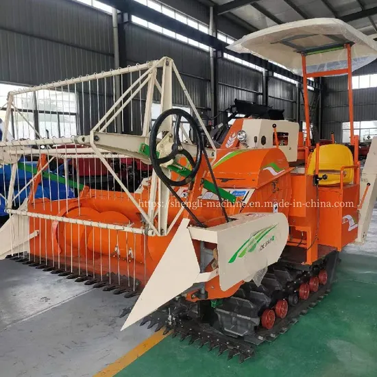 Small Mountain Rice Soybeans Harvester Ride Type Multi-Functional Crawler Combine Harvester