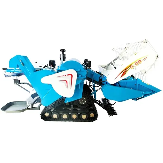 Muddy Field Use Mini Paddy Combine Harvester