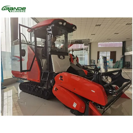 Price of Kubota Ex108q 108HP Rice Combines Harvester with A/C Cabin