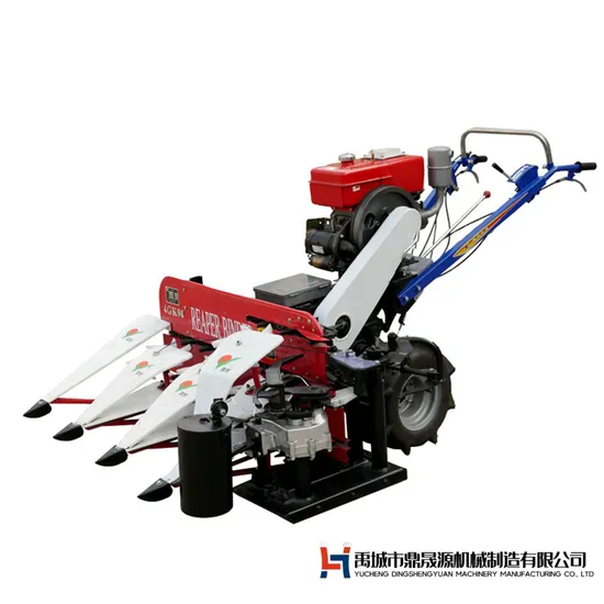 Farming Diesel Walking Tractor Mini 2 Wheels Wheat Lavender Soybean Combined Harvester Mini Corn Combine Harvester Price