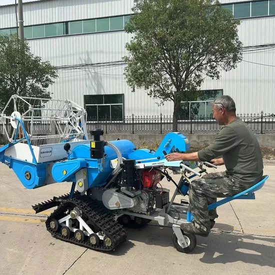 Low Fuel Consumption Machine Small Combine Rice Harvester with Straw Baler