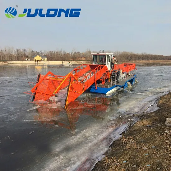 Floating Aquatic Weed Collecting Cleaning Boat Water Hyacinth Removal Harvester