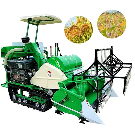 Tractor Mounted Combine Harvester Mini Grain Rice Combine Harvester