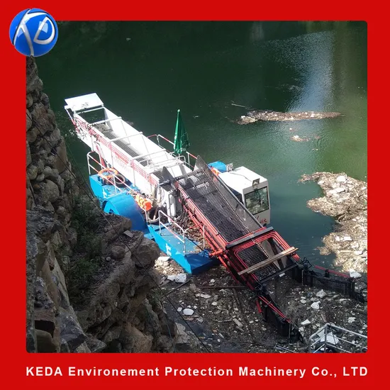 Aquatic Weed Harvester Water Hyacinth Harvesting Ship Trash Skimmer Garbage Boat Grass Collecting Machine Reed Cutting Ship