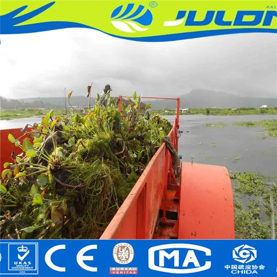 Water Surface Trash Aquatic Weed Harvester Cleaning Equipment Hyacinth Harvester