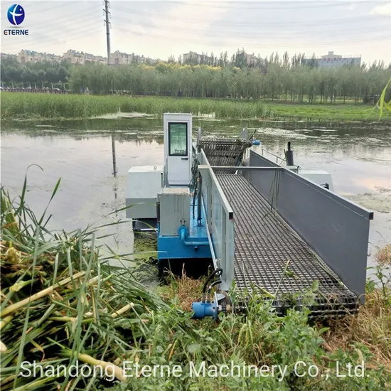 Fully Small Marine Diesel Engines Aquatic Weed Removal Boat / Machine / Ship