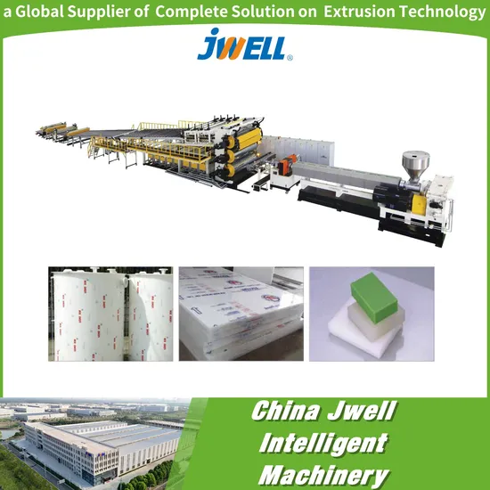 Jwell PP/PE/ABS/PVC Thick Plate Making Machine Extruder Machine