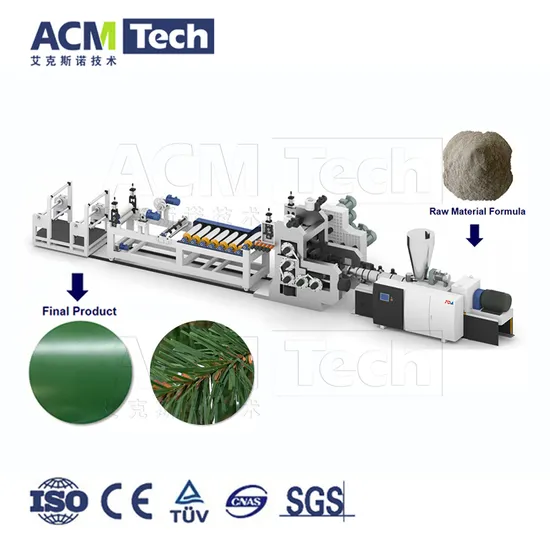 High Output PVC Artificial Christmas Tree Calendering Machine Double Sided Tree Sheet Extrusion Line