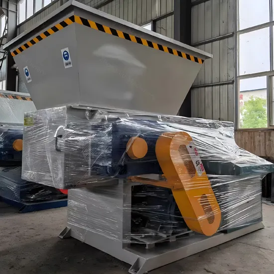 ndustrial packaging waste textile single roll cutting and crushing machine manufacturer PE extrusion injection molding waste plastic block single axis shredder