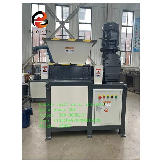 Small Two-Axis Wood Shredder Tire Shredder Glass Shredder Metal Shredder