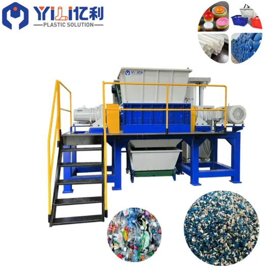 High-Quality Double Shaft Plastic Shredder for Plastic Drums and Tanks for Pipes Bottles