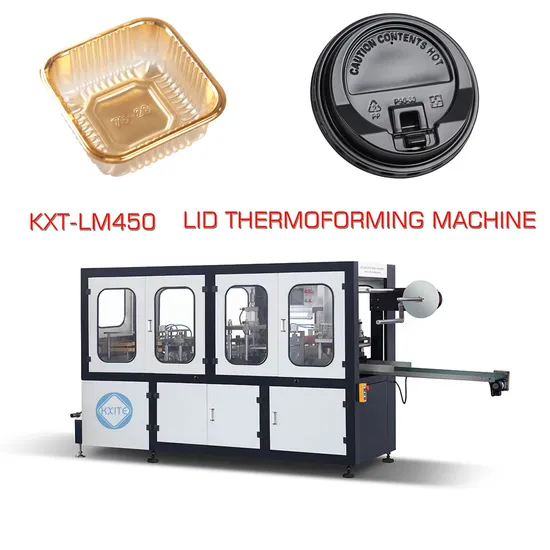 Automatic Plastic Fruits Clamshell Packages Box Tray Paper Coffee Cup Lid Cover Thermoforming Forming Making Machine Factory Price
