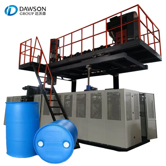 High Quality HDPE Plastic 200L Double Ring Wide Mouthed Barrel Port Drums Energy Saving Plastic System Making by Bottle Blowing Machine