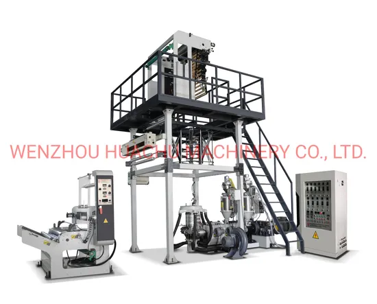 HDPE LDPE ABA 1000mmthree Layers Extruder Plastic Agricultural Film Blowing Machine