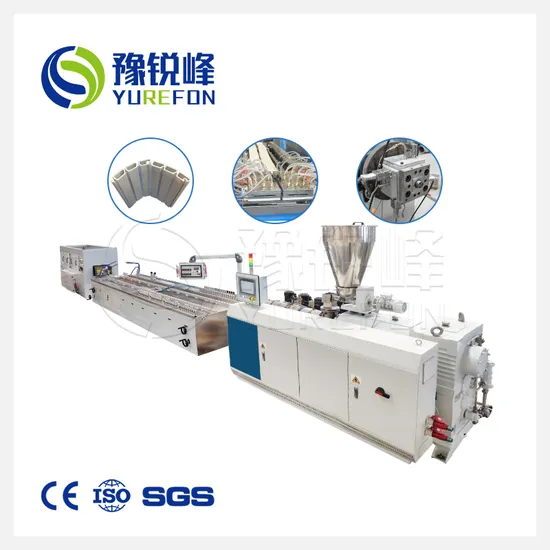 PE PVC WPC Wood Plastic Profile Flooring Window Door Frame Decking Floor Tile Bead Profile Making Extrusion Extruder Machine