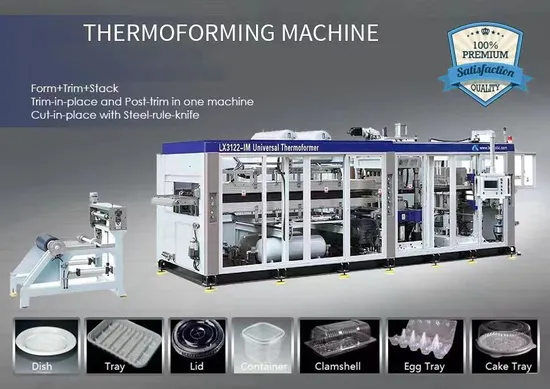 Multi Function Plastic Tray Egg Tray Food Container Plate Vacuum Flower Pot Thermoforming Forming Machine for PP PS Pet Material