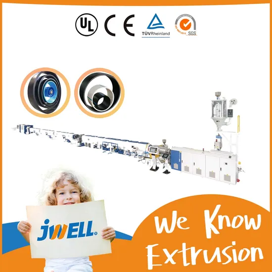 Jwell HDPE Water and Electric Conduit Pipe Extrusion Linepe HDPE LDPE PPR Plastic Water Gas Oil Supply Pipe Tube Extrusion Production Line Single Screw Extruder