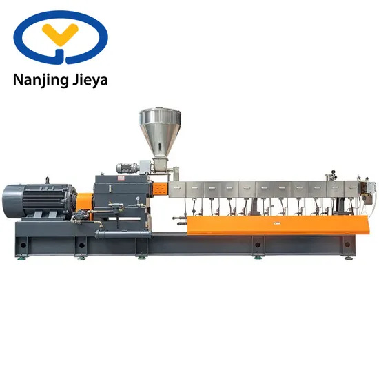 High Torque 75mm Co-Rotating Plastic Twin Screw Compounder PE PP CaCO3 High Filler Masterbatch Extruder Machine
