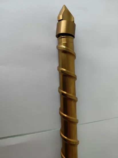 Durable Screw for Injection Molding Machines Stainless Steel for ABC PP PE TPU Tpz PE PS PA66 PPS LCP PA6t PA9t PA4t PA9t PA46 PA6t