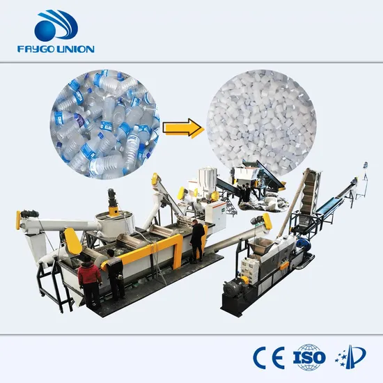 Plastic Recycling Equipment Waste Water Bottles PP PE Agricultural Films Jumbo Woven Bags Bottle Crusher Shredder Machine Recycle Pelletizing Production Line