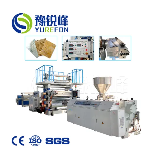 Plastic UPVC/PVC Artificial Imitation Marbles Sheet Board Floor Tile Board Extrusion Making Machine