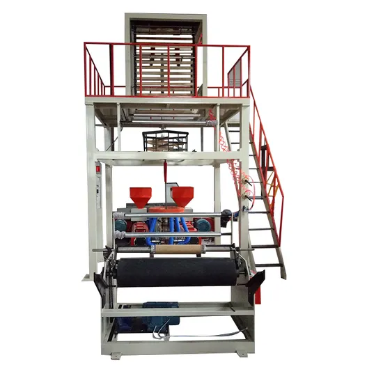 Taiwan Type Biodegradable PLA Pbat Corn Starch CaCO3 Mono Layer HDPE LDPE Plastic Film Extruder Film Blown Blowing Machinery Machine