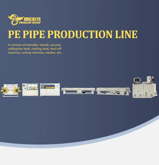 Plastic PE/PP/PPR/HDPE/LDPE Water& Electric Conduit Pipe/Tube (extruder, haul off, cutting winding, belling) Extrusion/Extruding Making Production Line Machine