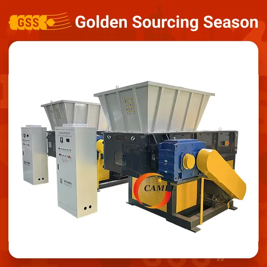 Recycling Hard Plastic Lumps Drum Barrel Boxes Pipe Rubber Tire Paper Carton Wood Pallet Grind Jumb Bags Film Crushing Single Shaft Shredder with CE Certificate