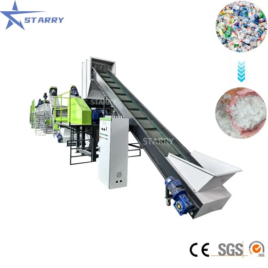 Pet Bottle Flakes Waste Plastic Recycling Washing Production Line